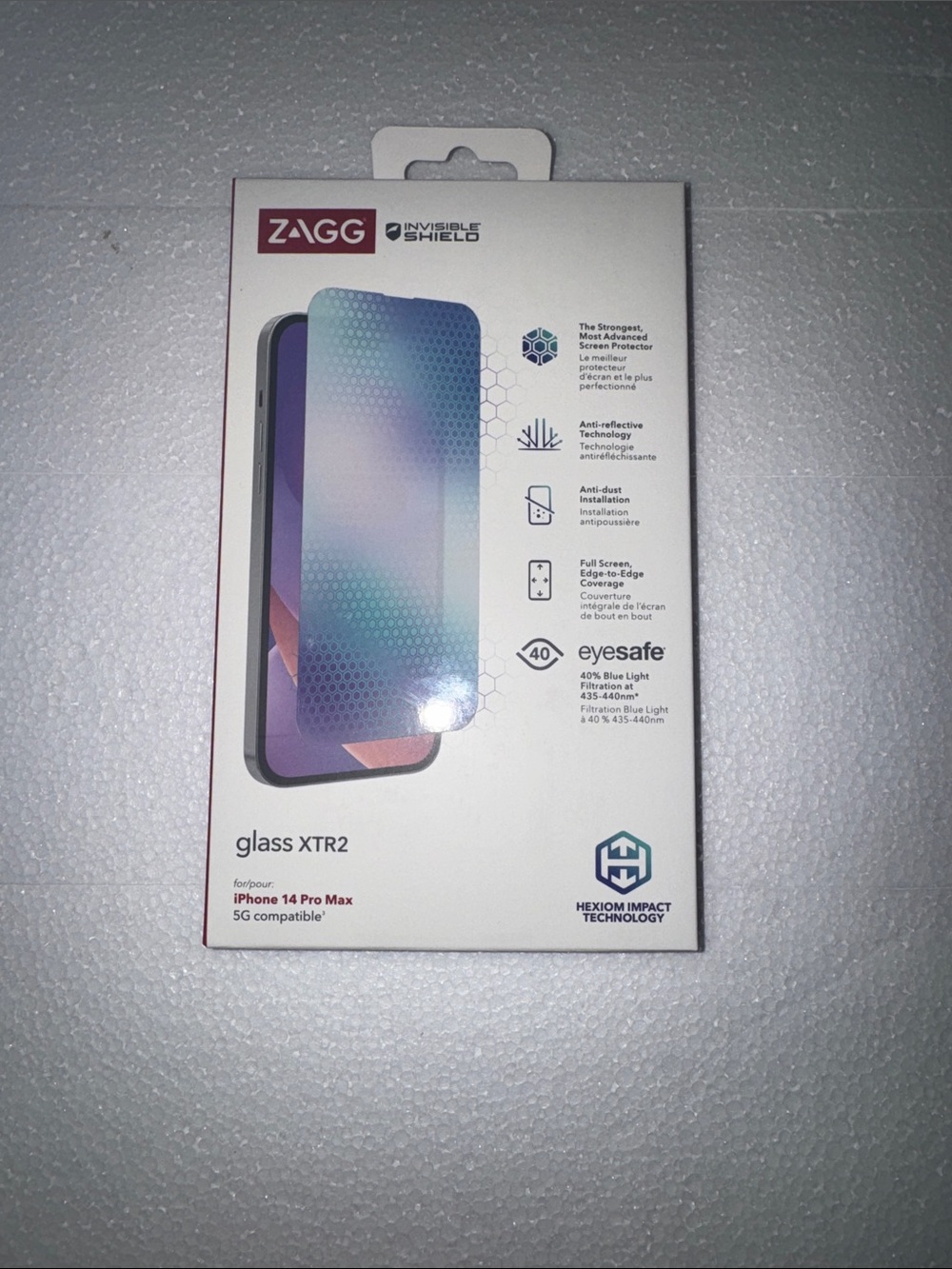 ZAGG Glass XTR2 Screen Protector for iPhone 14 Pro Max - Gradient Blue